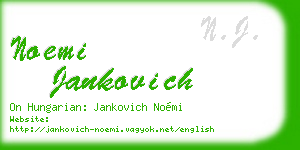noemi jankovich business card