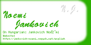 noemi jankovich business card